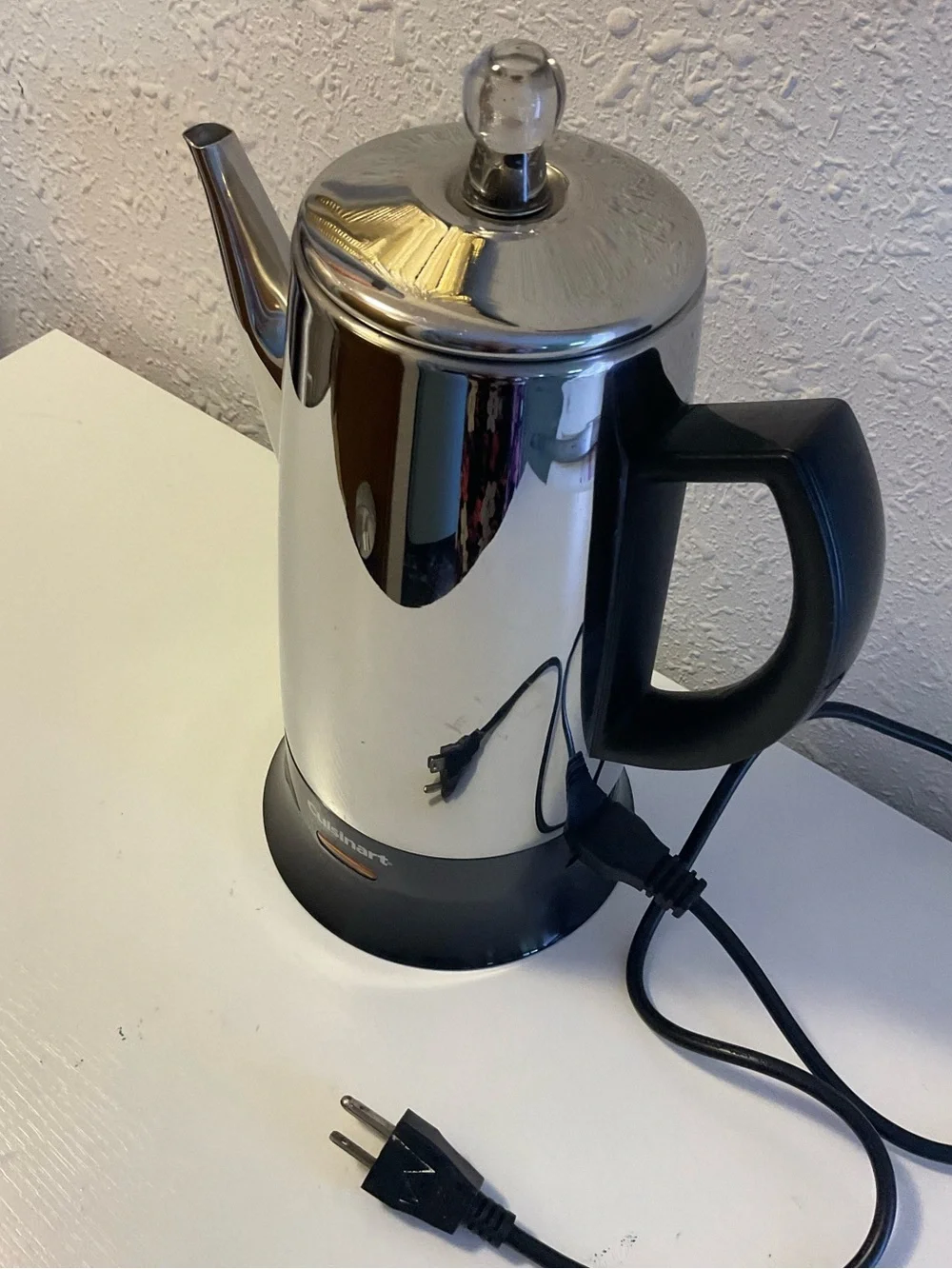 Percolator Coffee Pot Cuisinart Classic Cordless 12 Cups Brewing System.